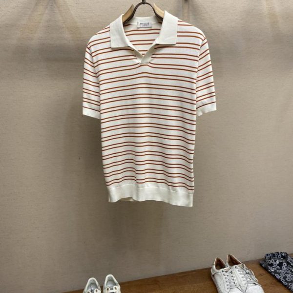 designer,replica,clothing,fake,1:1,lv,luxury,high quality BC High-Quality Seagull Collar Treasure Striped Polo (EDASJ)