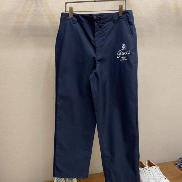 designer,replica,clothing,fake,1:1,lv,luxury,high quality Gucci monogram print twill trousers (1M6VJ)