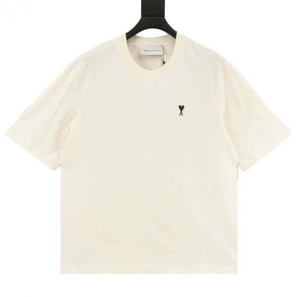 designer,replica,clothing,fake,1:1,lv,luxury,high quality Ami Paris Heart and Letter Print Short-Sleeve T-Shirt (5570)