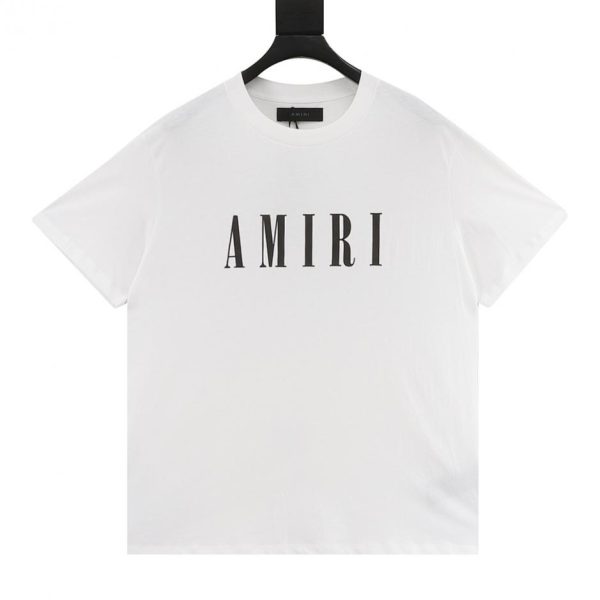designer,replica,clothing,fake,1:1,lv,luxury,high quality Amiri Thick Rubber Letter Print Short-Sleeve T-Shirt (2F4B)