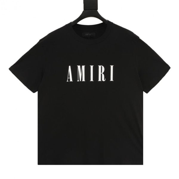 designer,replica,clothing,fake,1:1,lv,luxury,high quality Amiri Thick Rubber Letter Print Short-Sleeve T-Shirt (73F7)