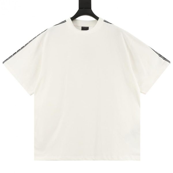 designer,replica,clothing,fake,1:1,lv,luxury,high quality BALENCIAGA 3B Label Webbing Short-Sleeve T-Shirt (Fendi 86)