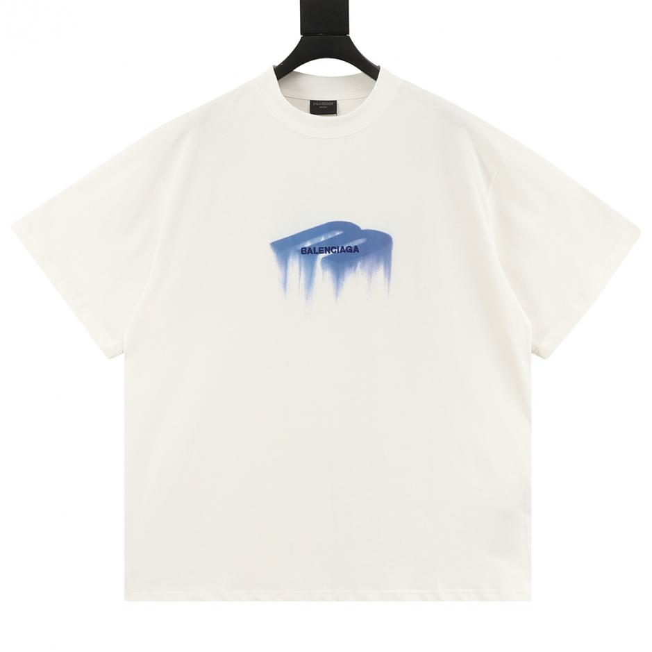 designer,replica,clothing,fake,1:1,lv,luxury,high quality BALENCIAGA Klein Blue Dissolved M Letter Short-Sleeve T-Shirt (689E) designer,replica,clothing,fake,1:1,lv,luxury,high quality BALENCIAGA Klein Blue Dissolved M Letter Short-Sleeve T-Shirt (689E)