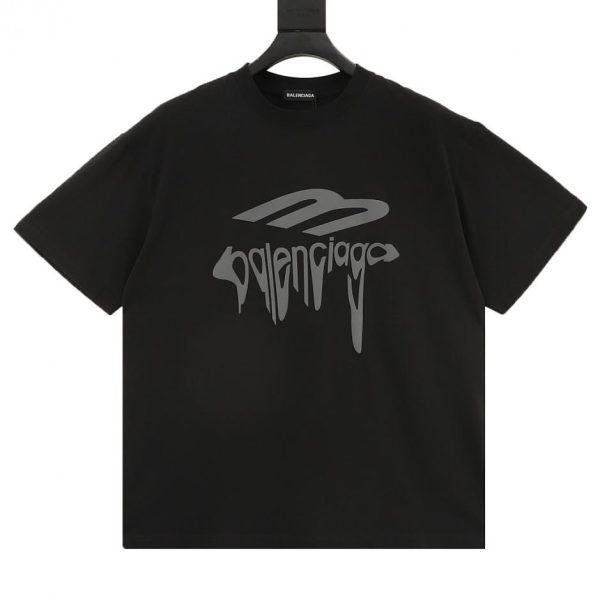 designer,replica,clothing,fake,1:1,lv,luxury,high quality BALENCIAGA 3B Melting Letter Short-Sleeve T-Shirt (5C3A)