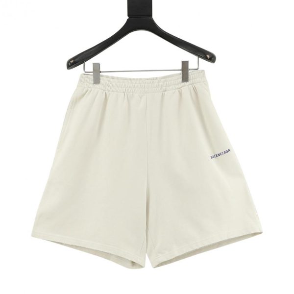 designer,replica,clothing,fake,1:1,lv,luxury,high quality Balenciaga BACK Two-tone Embroidered Shorts (639C)