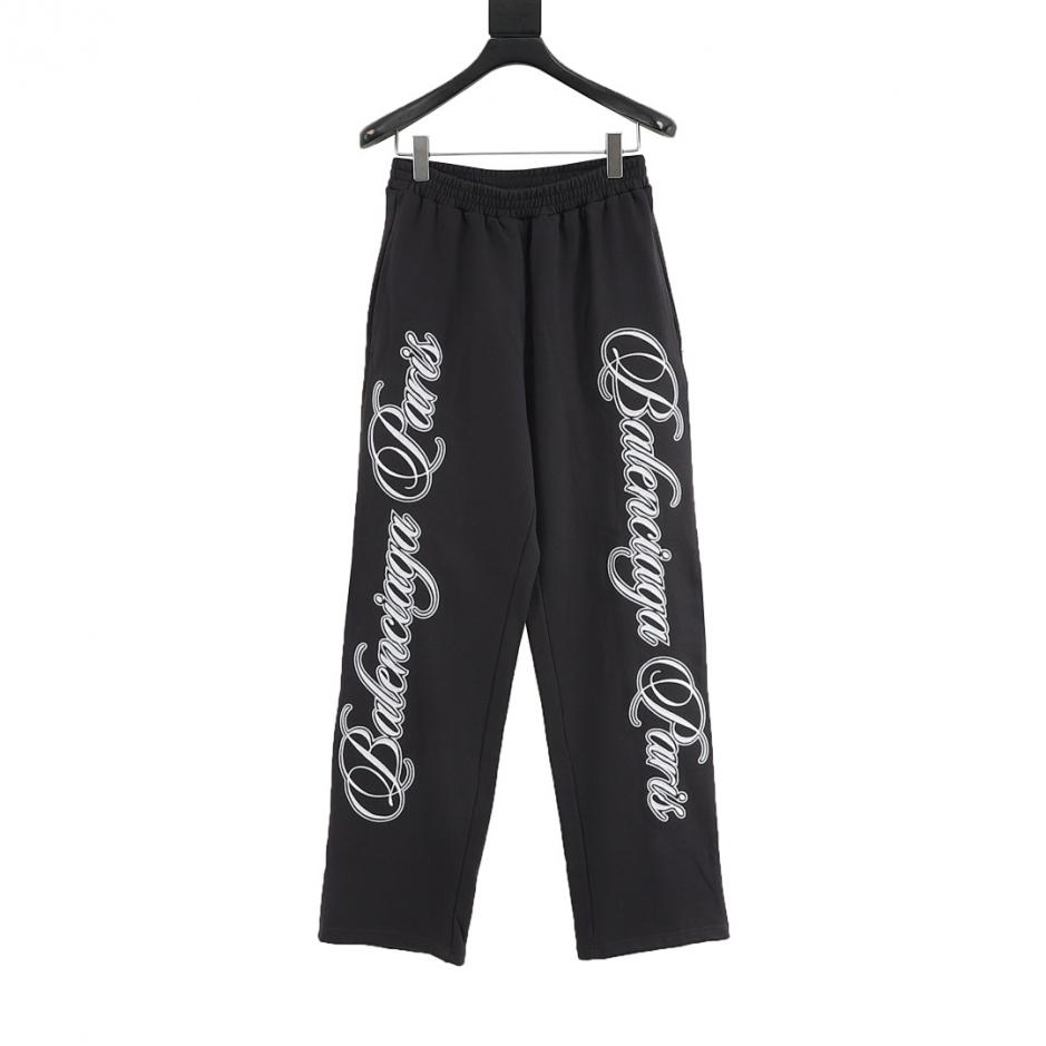 designer,replica,clothing,fake,1:1,lv,luxury,high quality Balenciaga cursive trousers with side letter embroidery (7F37) designer,replica,clothing,fake,1:1,lv,luxury,high quality Balenciaga cursive trousers with side letter embroidery (7F37)