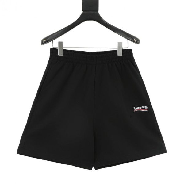 designer,replica,clothing,fake,1:1,lv,luxury,high quality Balenciaga Tricolor Coca-Cola Embroidered Logo Shorts (5039)