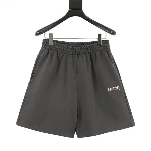 designer,replica,clothing,fake,1:1,lv,luxury,high quality Balenciaga Tricolor Coca-Cola Embroidered Logo Shorts (717E)