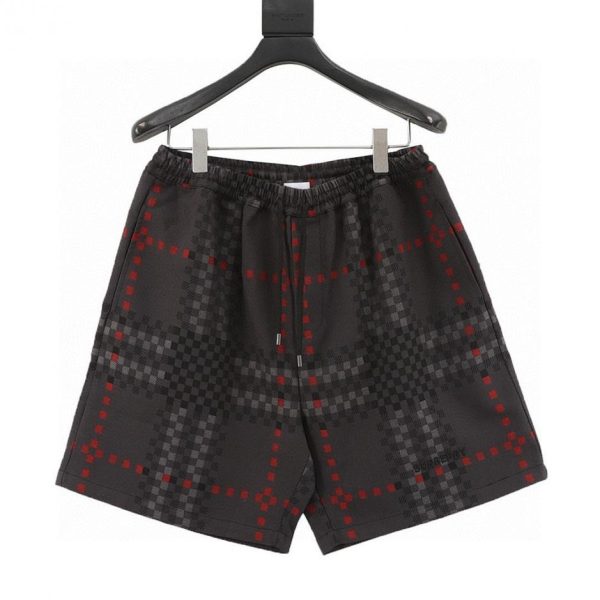 designer,replica,clothing,fake,1:1,lv,luxury,high quality Burberry pixelated check wool blend Harrington shorts (0BAE)