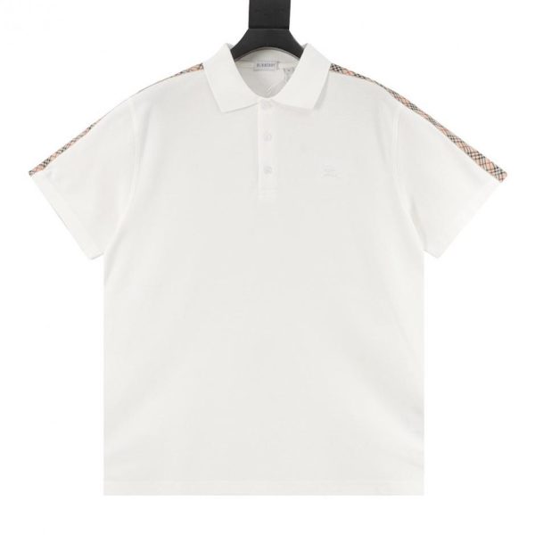 designer,replica,clothing,fake,1:1,lv,luxury,high quality Burberry Polo Shirt with Equestrian Embroidery Check Shoulders (A242)