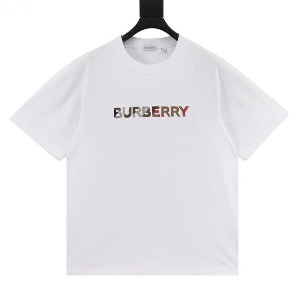 designer,replica,clothing,fake,1:1,lv,luxury,high quality Burberry 3BEA Eight-Color Embroidered Letter Short-Sleeve T-Shirt