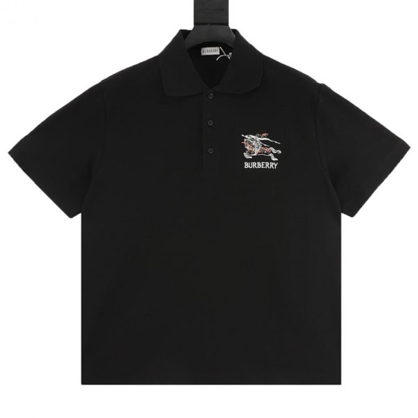 designer,replica,clothing,fake,1:1,lv,luxury,high quality Burberry Year of the Horse Limited Edition Check Horse Embroidery Short-Sleeve Polo Shirt (1AAA)