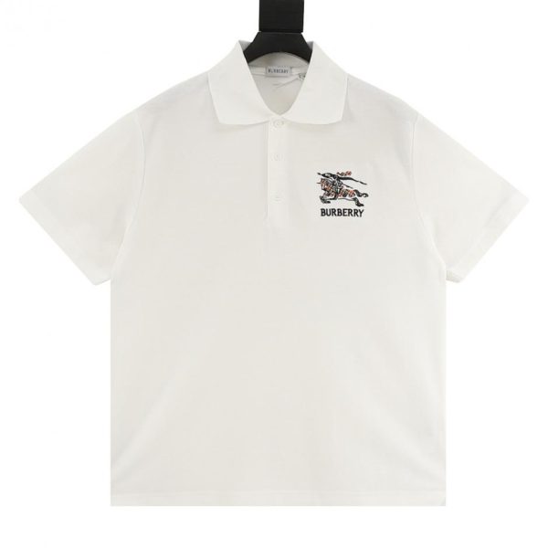 designer,replica,clothing,fake,1:1,lv,luxury,high quality Burberry Year of the Horse Limited Edition Check Horse Embroidery Short-Sleeve Polo Shirt (4154)