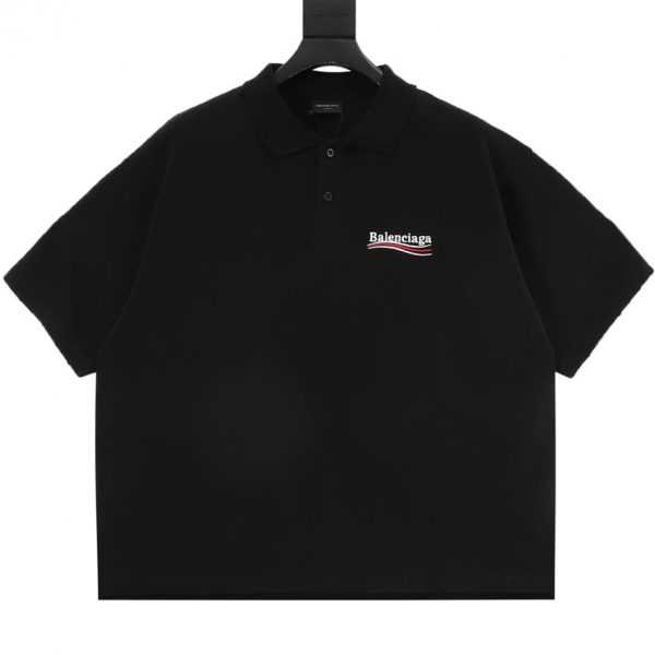 designer,replica,clothing,fake,1:1,lv,luxury,high quality Balenciaga Coca-Cola Embroidered Polo Short-Sleeve T-Shirt (C011)