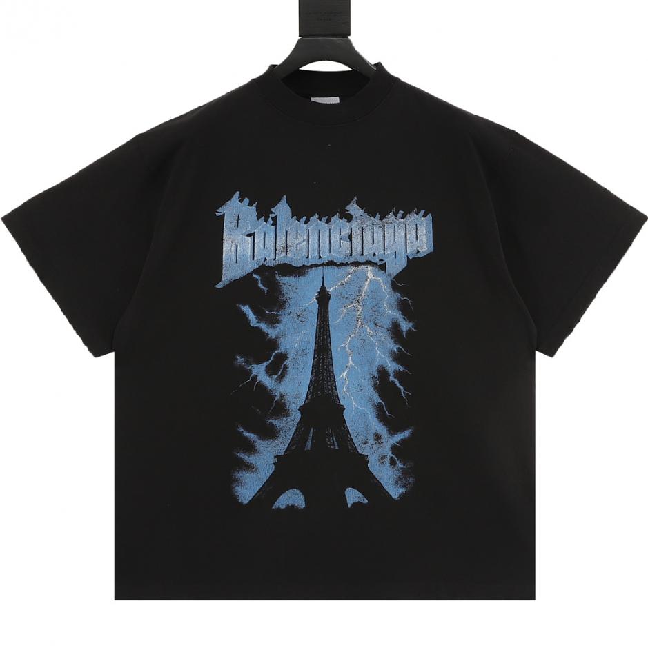 designer,replica,clothing,fake,1:1,lv,luxury,high quality Balenciaga Eiffel Tower Short-Sleeve T-Shirt (CDE1) designer,replica,clothing,fake,1:1,lv,luxury,high quality Balenciaga Eiffel Tower Short-Sleeve T-Shirt (CDE1)