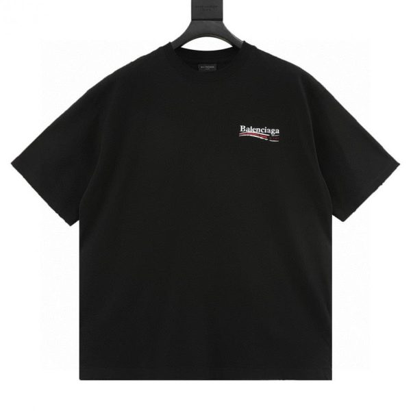 designer,replica,clothing,fake,1:1,lv,luxury,high quality Balenciaga distressed short-sleeved T-shirt with faded cola print (98F0)