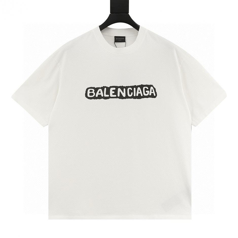 designer,replica,clothing,fake,1:1,lv,luxury,high quality Balenciaga distressed short-sleeved T-shirt with lock-lock letter graffiti print (323A) designer,replica,clothing,fake,1:1,lv,luxury,high quality Balenciaga distressed short-sleeved T-shirt with lock-lock letter graffiti print (323A)