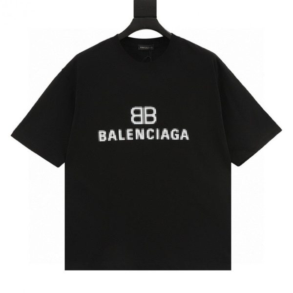 designer,replica,clothing,fake,1:1,lv,luxury,high quality Balenciaga Mosaic Print Short-Sleeve T-Shirt (88BF)