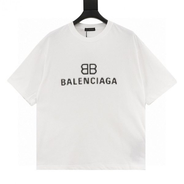 designer,replica,clothing,fake,1:1,lv,luxury,high quality Balenciaga Mosaic Print Short-Sleeve T-Shirt (B428)