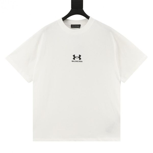 designer,replica,clothing,fake,1:1,lv,luxury,high quality Balenciaga and Under Armour collaboration embroidered logo short-sleeved T-shirt (B63D)