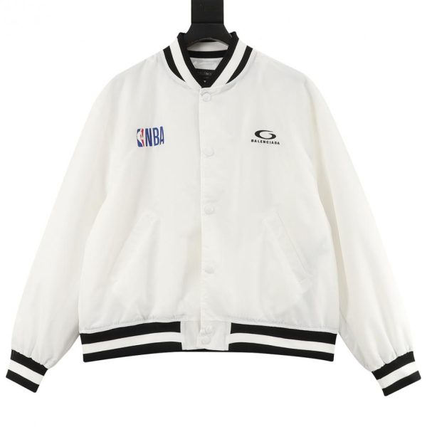 designer,replica,clothing,fake,1:1,lv,luxury,high quality Balenciaga NBA Collaboration Embroidered Baseball Flight Jacket (96AC)