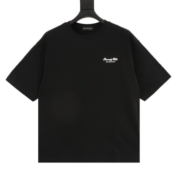 designer,replica,clothing,fake,1:1,lv,luxury,high quality Balenciaga Classic Crew Neck Short Sleeve T-Shirt with Small Logo Embroidery (3016)