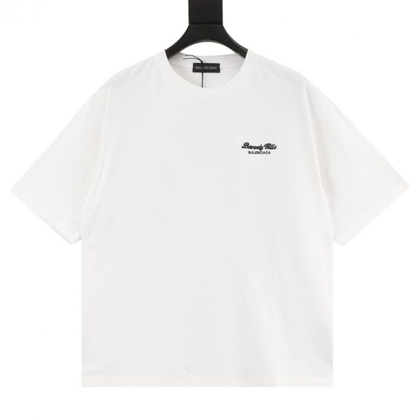 designer,replica,clothing,fake,1:1,lv,luxury,high quality Balenciaga Classic Crew Neck Short Sleeve T-Shirt with Small Logo Embroidery (C143)
