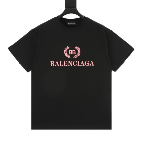 designer,replica,clothing,fake,1:1,lv,luxury,high quality BALENCIAGA short-sleeved shirt with red logo print (CE81)