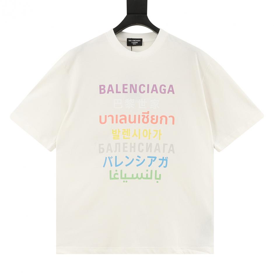 designer,replica,clothing,fake,1:1,lv,luxury,high quality Balenciaga Multilingual Rainbow Letter Print T-Shirt (8691) designer,replica,clothing,fake,1:1,lv,luxury,high quality Balenciaga Multilingual Rainbow Letter Print T-Shirt (8691)