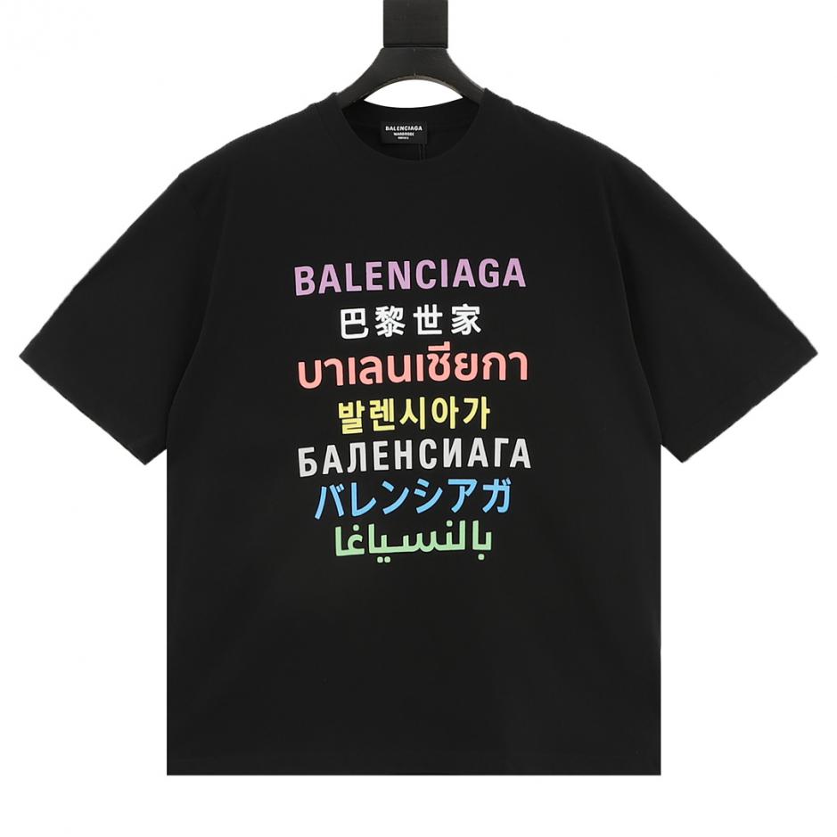 designer,replica,clothing,fake,1:1,lv,luxury,high quality Balenciaga Multilingual Rainbow Letter Print T-Shirt (9421) designer,replica,clothing,fake,1:1,lv,luxury,high quality Balenciaga Multilingual Rainbow Letter Print T-Shirt (9421)