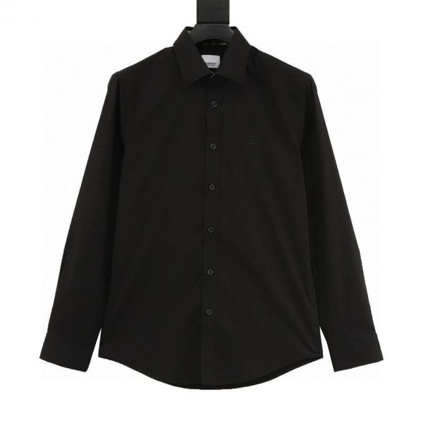 designer,replica,clothing,fake,1:1,lv,luxury,high quality BURBERRY Classic Horse Logo Embroidered Long-Sleeve Shirt (5225)