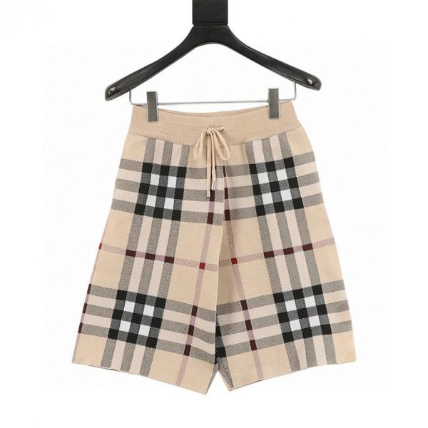 designer,replica,clothing,fake,1:1,lv,luxury,high quality BURBERRY Large Check Knit Shorts (1AAF)