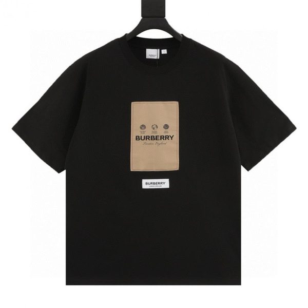 designer,replica,clothing,fake,1:1,lv,luxury,high quality BURBERRY Short-Sleeve T-Shirt with Front Patch Label (4832)