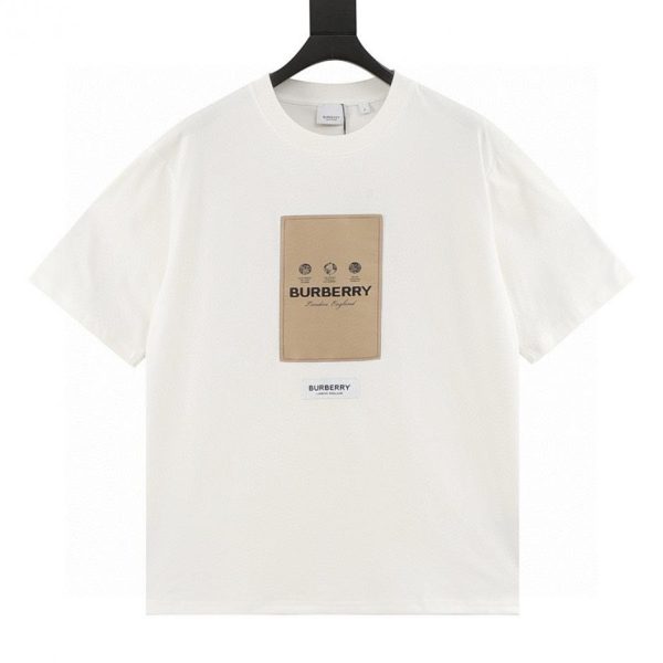 designer,replica,clothing,fake,1:1,lv,luxury,high quality BURBERRY Short-Sleeve T-Shirt with Front Patch Label (CAC2)