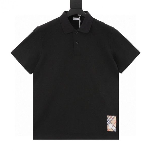 designer,replica,clothing,fake,1:1,lv,luxury,high quality Burberry Polo Shirt with Horse Patchwork Hem (0861)