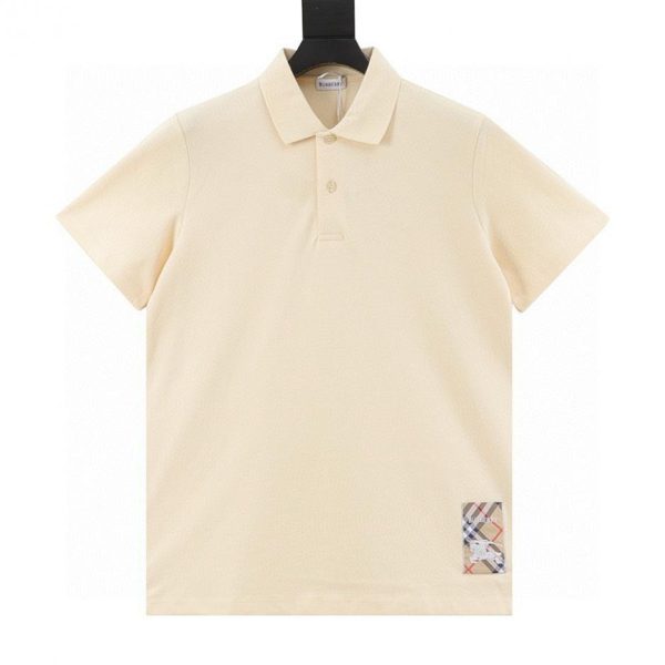 designer,replica,clothing,fake,1:1,lv,luxury,high quality Burberry Polo Shirt with Horse Patchwork Hem (6B8C)