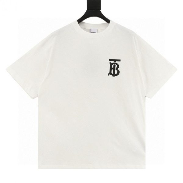 designer,replica,clothing,fake,1:1,lv,luxury,high quality Burberry classic TB silicone lettering short-sleeved T-shirt (209F)