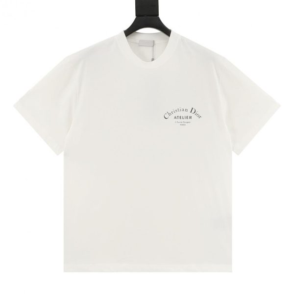 designer,replica,clothing,fake,1:1,lv,luxury,high quality Christian Dior classic slogan print short-sleeved T-shirt (ADA4)