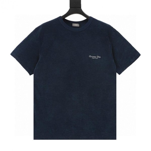 designer,replica,clothing,fake,1:1,lv,luxury,high quality Dior logo terry cloth short-sleeved T-shirt (AA5C)