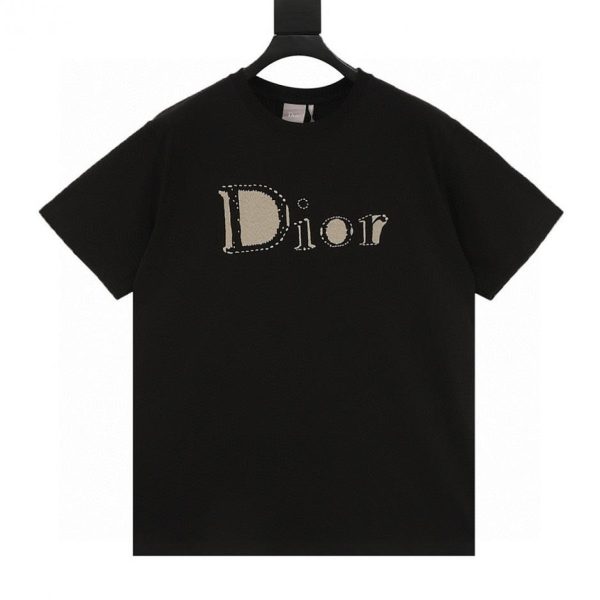 designer,replica,clothing,fake,1:1,lv,luxury,high quality DIOR Tatami Embroidery Short-Sleeve T-Shirt (3AF5)