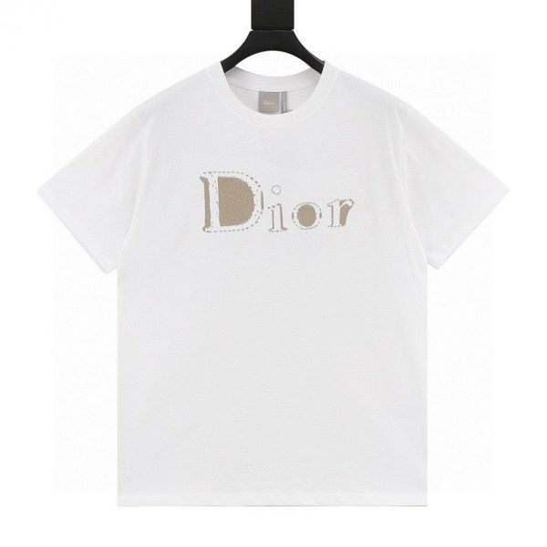designer,replica,clothing,fake,1:1,lv,luxury,high quality DIOR Tatami Embroidery Short-Sleeve T-Shirt (CF5F)