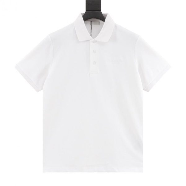 designer,replica,clothing,fake,1:1,lv,luxury,high quality DIOR Embroidered Signature Short-Sleeve Polo Shirt (308E)