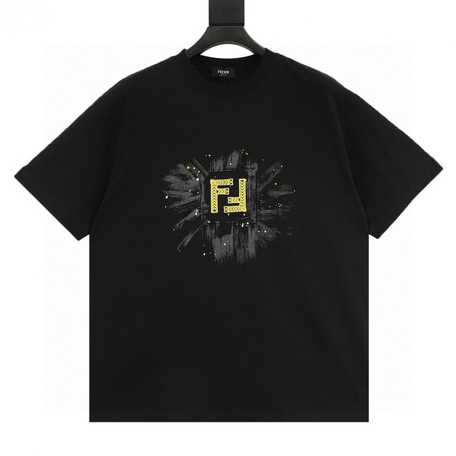 designer,replica,clothing,fake,1:1,lv,luxury,high quality FENDI FF brushstroke graffiti print short-sleeved T-shirt in black and white (067F) designer,replica,clothing,fake,1:1,lv,luxury,high quality FENDI FF brushstroke graffiti print short-sleeved T-shirt in black and white (067F)