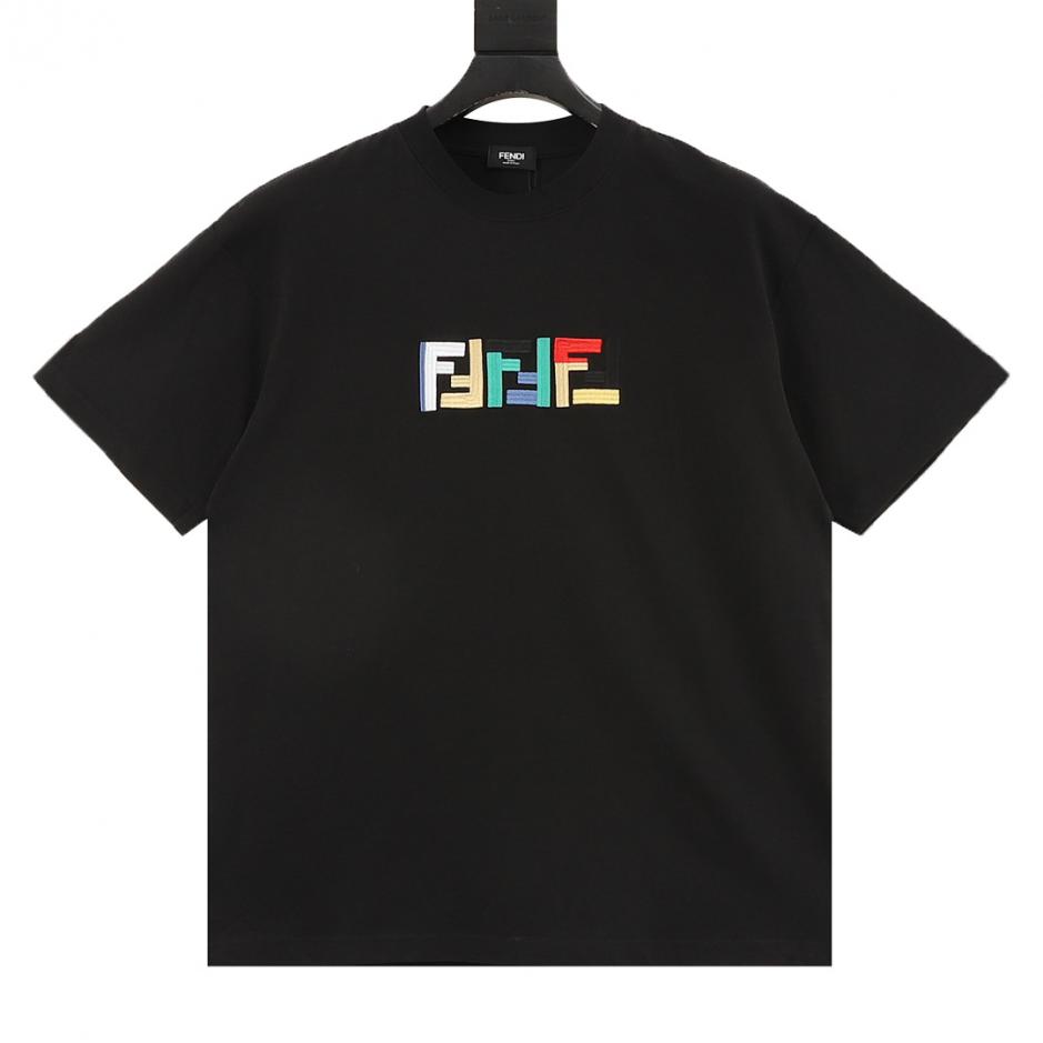 designer,replica,clothing,fake,1:1,lv,luxury,high quality FENDI Colorful FF Embroidered Short-Sleeve T-Shirt in Black and White (BCA3) designer,replica,clothing,fake,1:1,lv,luxury,high quality FENDI Colorful FF Embroidered Short-Sleeve T-Shirt in Black and White (BCA3)