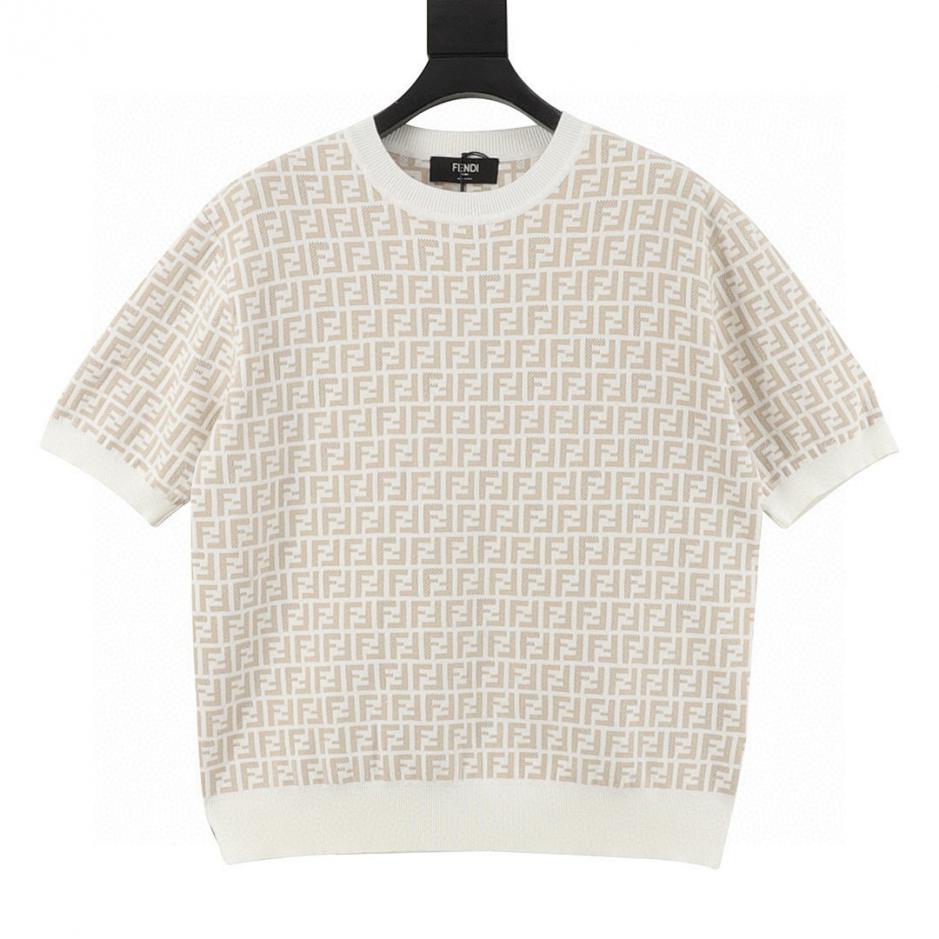 designer,replica,clothing,fake,1:1,lv,luxury,high quality Fendi all-over FF jacquard knit short-sleeved T-shirt (CAD7) designer,replica,clothing,fake,1:1,lv,luxury,high quality Fendi all-over FF jacquard knit short-sleeved T-shirt (CAD7)
