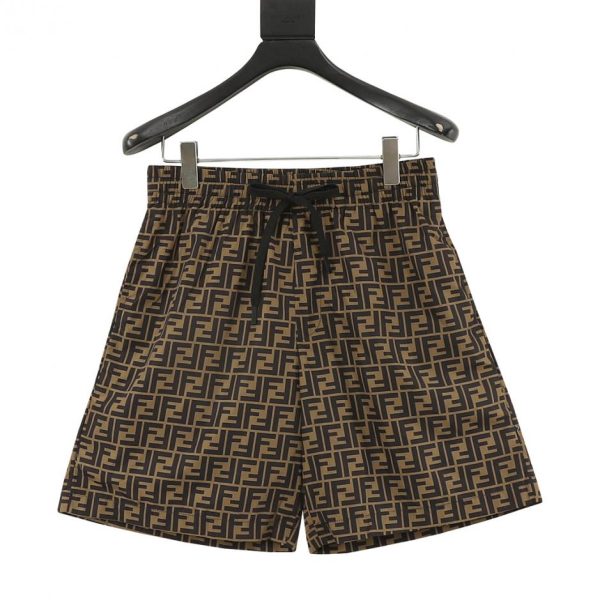 designer,replica,clothing,fake,1:1,lv,luxury,high quality Fendi double F monogram print all-over shorts (4F28)