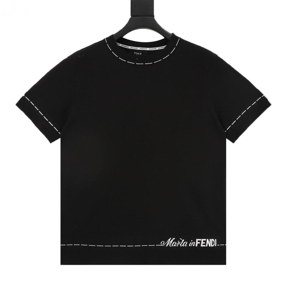 designer,replica,clothing,fake,1:1,lv,luxury,high quality Fendi jacquard knit short-sleeved T-shirt with signature lettering at the hem (F85E) designer,replica,clothing,fake,1:1,lv,luxury,high quality Fendi jacquard knit short-sleeved T-shirt with signature lettering at the hem (F85E)