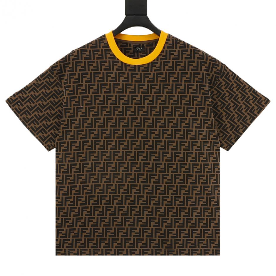 designer,replica,clothing,fake,1:1,lv,luxury,high quality Fendi double F monogram print all-over short-sleeved T-shirt (0134) designer,replica,clothing,fake,1:1,lv,luxury,high quality Fendi double F monogram print all-over short-sleeved T-shirt (0134)