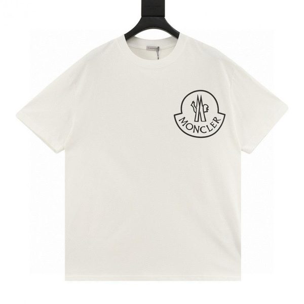 designer,replica,clothing,fake,1:1,lv,luxury,high quality MONCLER logo print short-sleeved T-shirt (1A84)
