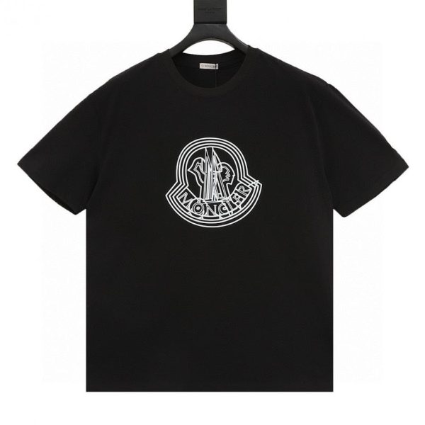designer,replica,clothing,fake,1:1,lv,luxury,high quality MONCLER Overlapping Logo Print Short-Sleeve T-Shirt (C5F3)